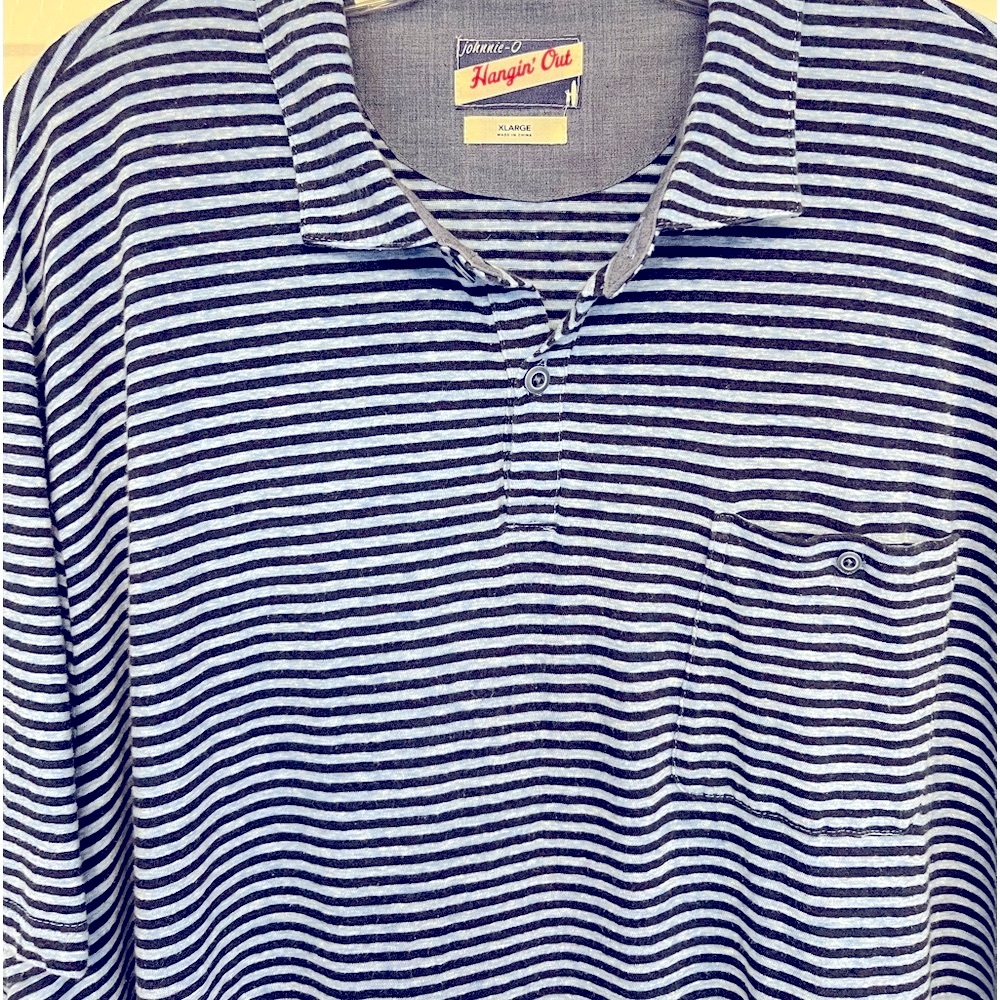 Johnnie-o Loews Linen Blend striped polo